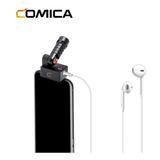 Micrófono Para Smartphone Shotgun Comica Cvm-vs09tc Android Usb-c, Color Negro