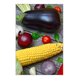 Vinilo Decorativo 20x30cm Verduras Verduleria Vitamina M3