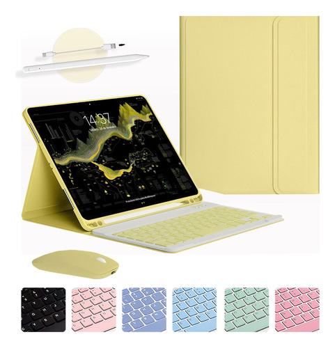 Capa +caneta+teclado+mouse Para iPad Air5 E Air4 10.9pol