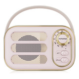 Aresrora Altavoz Bluetooth Vintage, Decoración Rosa Retro,.