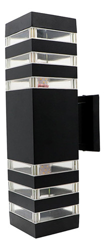 Aplique De Pared Doble Rectangular Negro Soquete E27