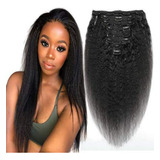 Extensiones De Cabello - Afro Kinky Straight Clip In Hair Ex