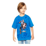 3 Camisetas Infantil Curta Masculina Desenhos Jogos Heróis