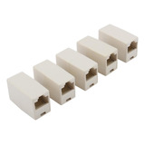 Paquete De 5 Conectores Rj45 Hembra A Hembra De Vizgiz Cable