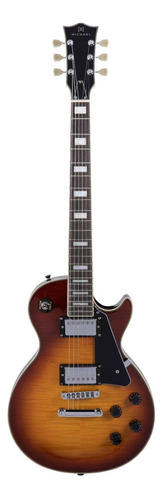 Guitarra Elétrica Michael Lp Michael Strike Custom Gm755n Les Paul De  Mogno Vintage Sunburst Com Diapasão De Granadillo Preto