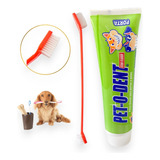 Pasta Dental Para Perros + Cepillo Doble Dientes Limpios