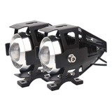 Par Faros Auxiliares Moto Exploradoras U7 Ojo Angel Led Moto