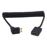 Kework Cable Extensor Hdmi 8k 4 Pies Espiral, Ángulo Hacia A