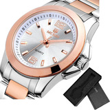 Relojes De Cuarzo Elegantes Casuales Megir 5006l Para Mujer