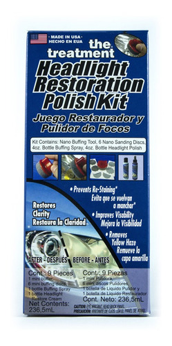 Kit Restaurador Y Pulidor De Faros The Treatment Polish