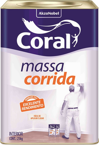 Massa Corrida Coral Lata 18l 25kg