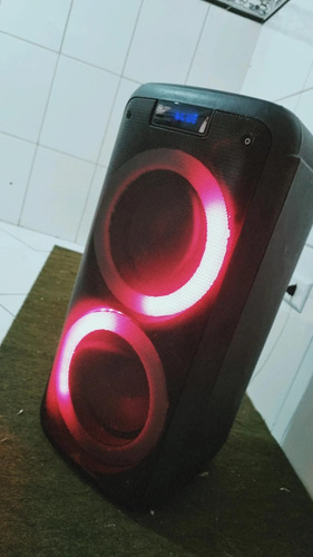 Caixa De Som Pulse 1000w Equalizador Dj 10 Luzes Rítmicas