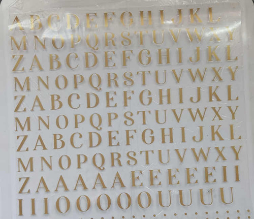 Cartela Adesivo Vinil Alfabeto 5 Letras De Cada 6cm Cd Letra