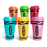 10 Vasos Personalizado Tipo Starbucks Crayola Dia Maestro