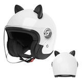 Casco Motocicleta Con Orejas Gato Para Adultos