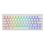 Ractous Rtk63b 60% Teclado Mecánico Inalámbrico Pbt Con Rgb