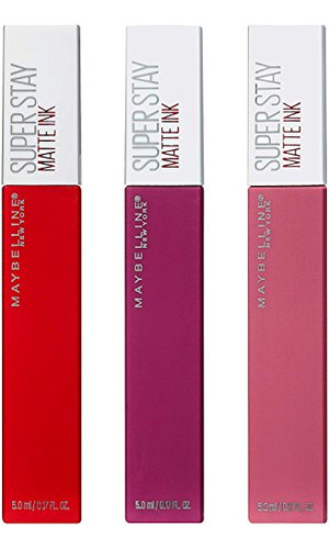 Set De Pintalabios Maybelline Superstay Matte Ink, 3 Unidade