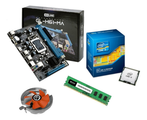 Kit Gamer 1155 Mb Goline B75 Cpu I5 3470 + 8gb Mem 1600 Ddr3