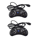 Controlador De Juego De 2 Piezas Para Sega Genesis Para 16 B