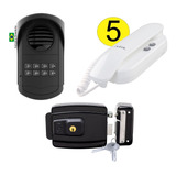 Kit Coletivo Predial 8 Pontos + 5 Interfones + Fechadura Agl