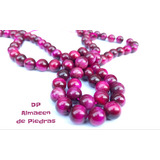 Perlas De Piedra Ojo De Tigre Purpura 8mm