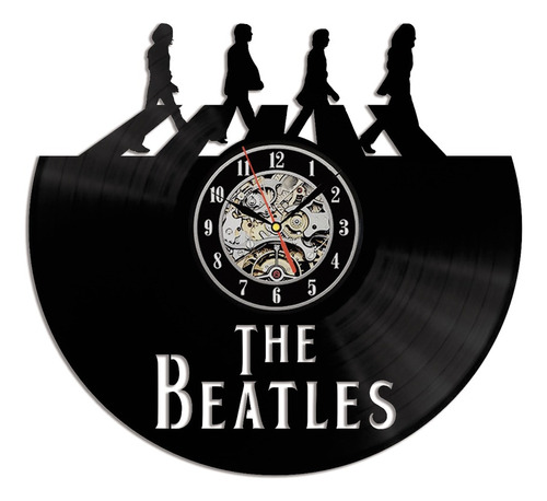 Reloj De Pared Beatles Abbey Road En Disco Vinilo Lp De 30cm