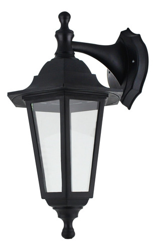 Farol De Pared Negro Uso Exterior Colonial Sanelec