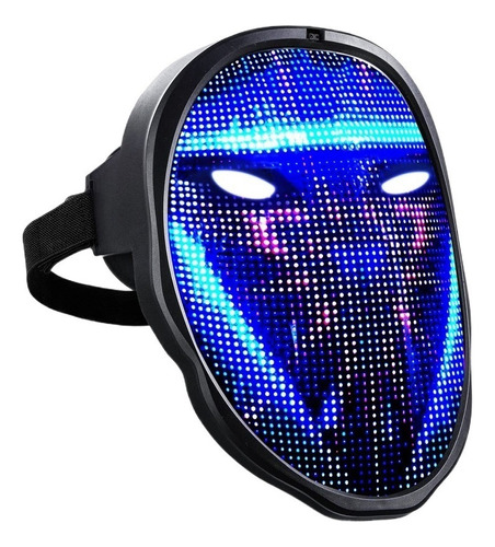 Máscara Con Luz Led Y Bluetooth Rave Shining Mask Para