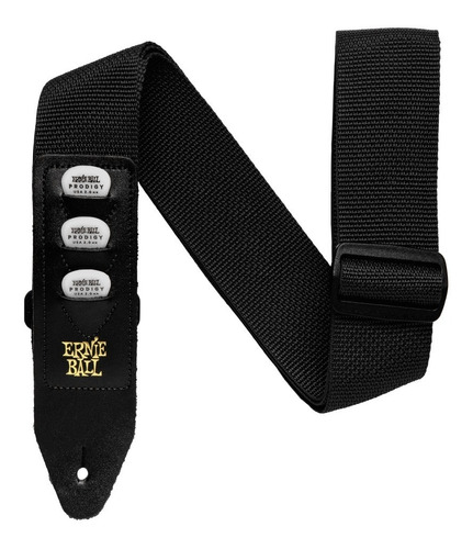 Correa Para Guitarra Ernie Ball Pickholder Negra Black