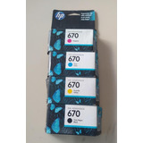 Hp 670 Ink Advantage  4 Cartuchos De Tinta