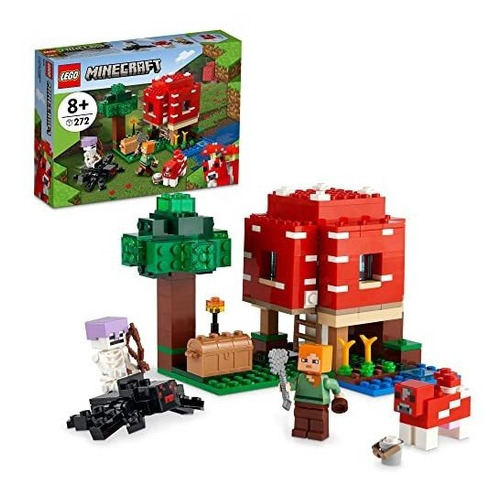 Kit De Construcción Lego Minecraft La Casa De Los Hongos 211