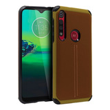 Funda Tpu Tipo Piel Para Moto G8 Play / One Macro Y Cristal