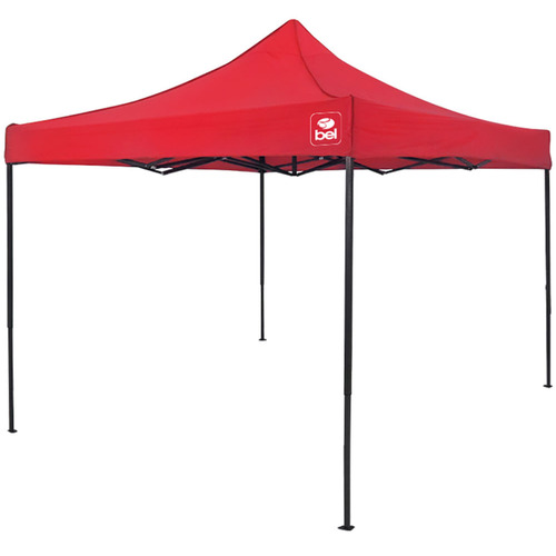 Tenda Gazebo Dobrável Em Oxford C/ Pvc 3 X 3 M Pagoda Belfix Cor Vermelho