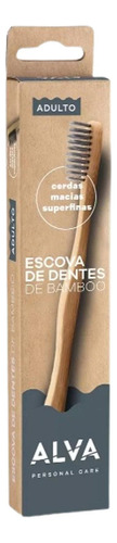 Kit 2x: Escova Dental Bambu Cerdas Super Finas Adulto Alva