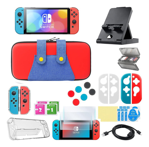 Kit De 25 En 1 Accesorios Funda Para Nintendo Switch Estuche
