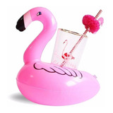 Kit 10 Boias Flamingo Porta Copo Para Piscina Praia Festas