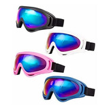 Ljdj Gafas De Esqui Paquete De 4  Snowboard Ajustable Uv 400