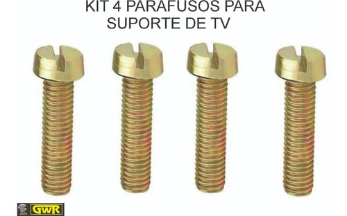 Kit 4 Parafusos M6x50 + Arruelas Para Suporte De Tv LG Universal