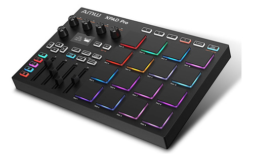 Amw Xpad Pro Controlador Midi Usb Oled Mpd Dj 16 Pads Knobs