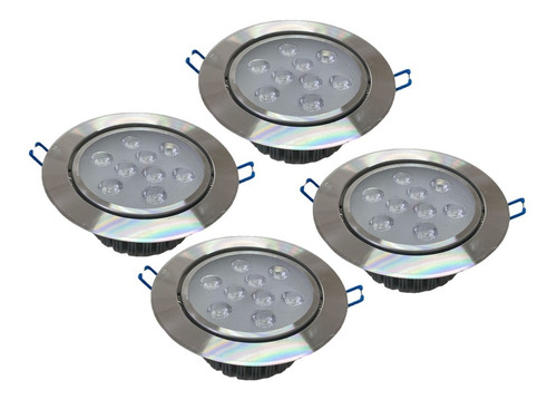 Pack X4 Focos Led Embutidos 9w Luz Fria Led Focos Led Embuti