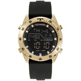 Relógio Technos Masculino Digital Dourado - Bj3589ae/2d Cor Da Correia Prateado Cor Do Fundo Preto