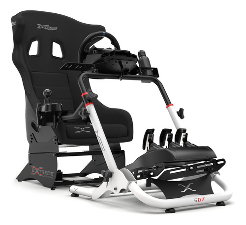 Suporte Para Volante Cockpit Simulador Sgt Extreme Simracing Branco Logitech G29/920/ps4