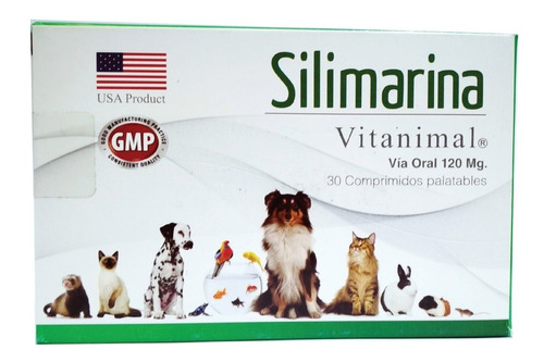 Silimarina Vitanimal 30 Comprimidos Suplemento Perro Y Gato