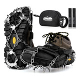 Crampones Con 19 Clavos Inox. Para Botas De Nieve. Negro- Xl