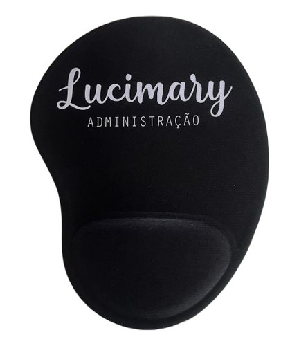 Mouse Pad Gota Com Apoio Preto + Nome + Profissão