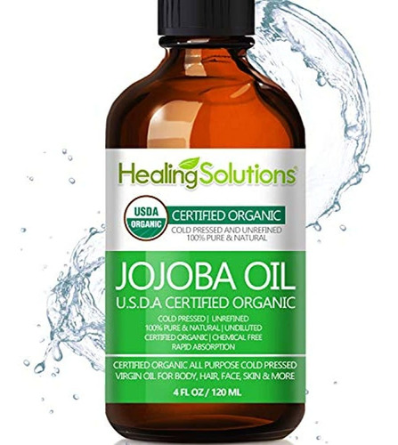 Aceite De Jojoba (orgánico, 4 Oz) 100% Puro Y Natural  Pren
