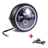 Faros Led Moto Redondos Ojo Angel 12v Universal Con Soporte