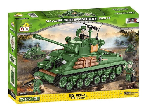 Cobi 2533 Sherman Easy Eight Tanque Bloques Armar Guerra