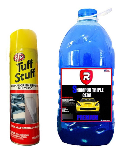 Shampoo 5 Litros Triple Cera Mas Spray Espuma Para Tapiceria