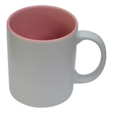 Taza Color Interno Blanca Mate 11oz Tlp Para Sublimación 6pz Color Rosa